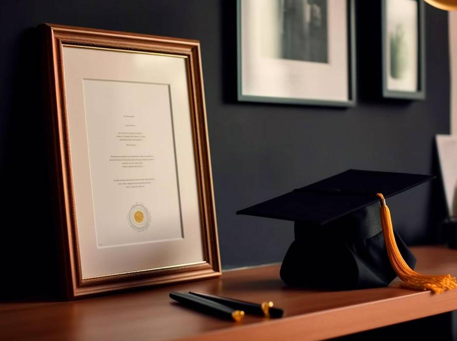 Diplomas framing