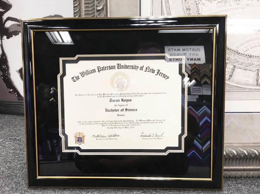 diploma frame NJ